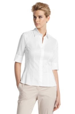 Chemisier femme en coton m&eacute;lang&eacute;, Bashini