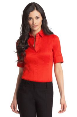Chemisier femme en coton m&eacute;lang&eacute;, Bashini
