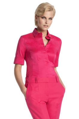 Chemisier femme en coton m&eacute;lang&eacute;, Bashini