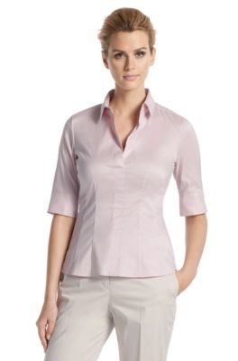 Chemisier femme en coton m&eacute;lang&eacute;, Bashini