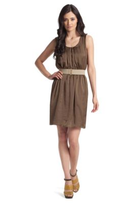 Dress with contrasting belt 'Girelly1'