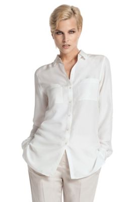 Chemisier long en pure soie, Liss