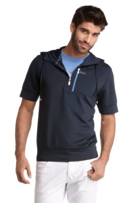 T-Shirt &acute;Sooran` mit Stehkragen und Kapuze