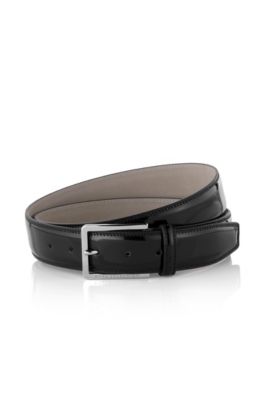 Ceinture en cuir &agrave; boucle carr&eacute;e, Lisandro-N