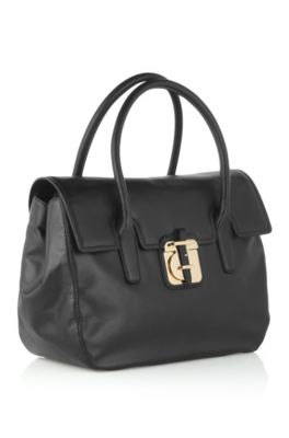 Smooth cowhide leather bag 'Carrey'