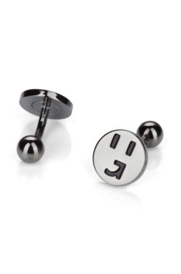 Boutons de manchettes en laiton, E-SMILE