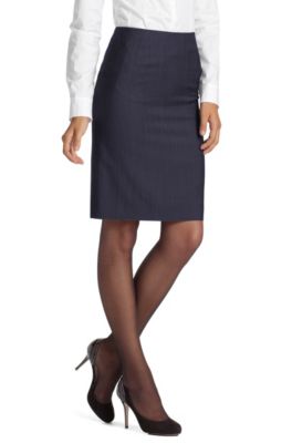 Viscose and new wool pencil skirt 'Valas1'