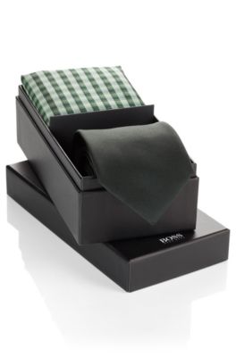 Silk gift set 'Set tie+pocketsquare'