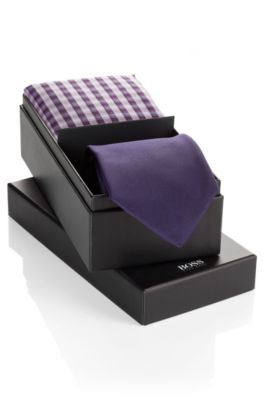 Silk gift set 'Set tie+pocketsquare'