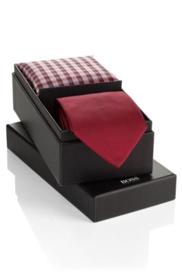 Silk gift set 'Set tie+pocketsquare'