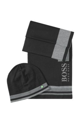 Striped scarf and beanie 'Knitties Set'
