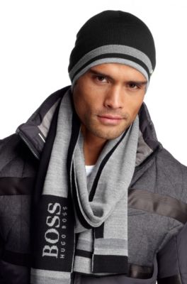 Striped scarf and beanie 'Knitties Set'