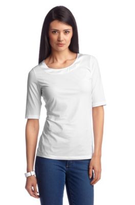 T-Shirt &acute;E4689` mit Seidenbesatz