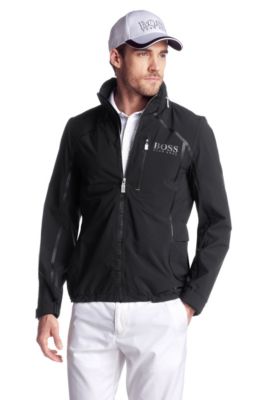 Outdoor jacket with a hood in the collar 'Jello'