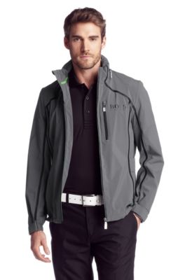 Outdoor jacket with a hood in the collar 'Jello'