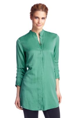 Lange blouse &acute;Cheyee` met veel zijde