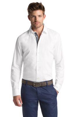 Slim-Fit Freizeit-Hemd &acute;CliffE`, Wei&szlig;