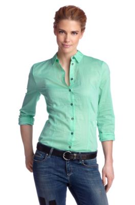 Blouse with narrow Kent collar 'Eilise_1'