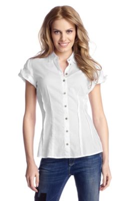 Bluse &acute;Elodiee_1` mit Kurzarm und Kentkragen