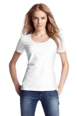 T-Shirt &acute;Toundis` mit gerollten Kanten