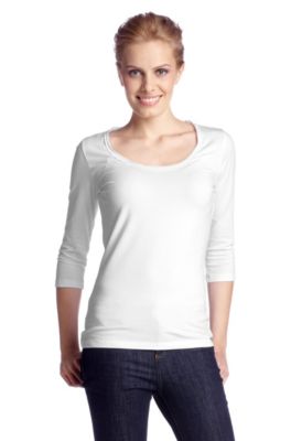 Shirt &acute;Tendis` mit Seidenbesatz