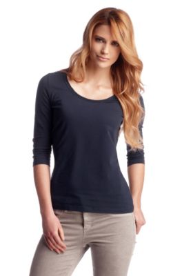 Shirt &acute;Tendis` mit Seidenbesatz