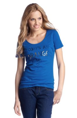 T-Shirt &acute;Talsa` mit Metallic-Print