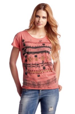 Raw-edge detail T-shirt 'Talma'