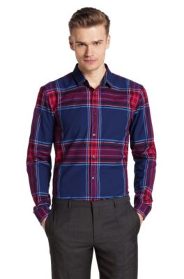 Slim fit casual shirt with a Kent collar 'Ero'