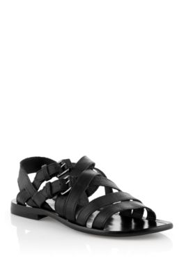 Printed cowhide sandal 'Accerb'