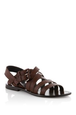 Printed cowhide sandal 'Accerb'