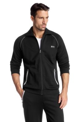 Sweatshirt jacket with a band collar 'Jacket Zip