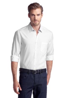 Casual shirt with checked trims 'Banyo'