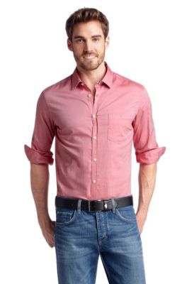 Casual shirt with checked trims 'Banyo'