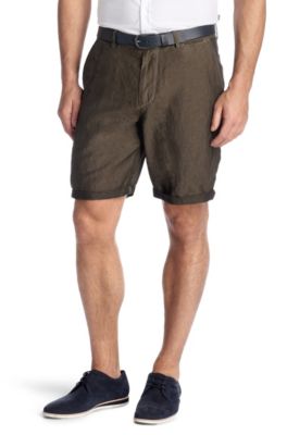 Regular fit shorts in linen 'Clyde1-5-D'