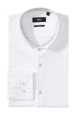 Business shirt with band collar `Jemil`