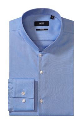Business shirt with band collar `Jemil`