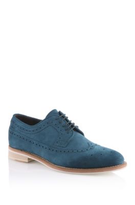 Chaussures &agrave; lacets en cuir velours, Ofero
