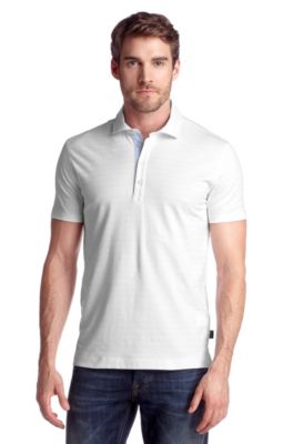 Polo shirt with woven stripes 'Rapino 18'