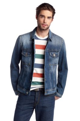 Denim jacket with Kent collar 'Orange117 local'