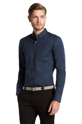 Slim fit shirt with button-down collar 'Enrico'