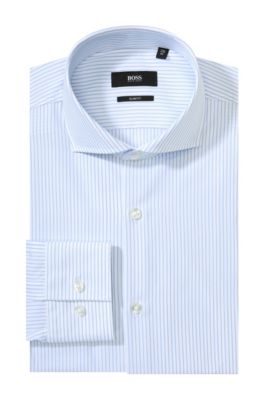 Slim fit businessoverhemd &acute;Jason` van katoen