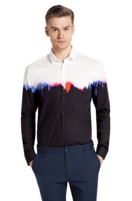 Slim fit casual shirt with a Kent collar 'Ero'