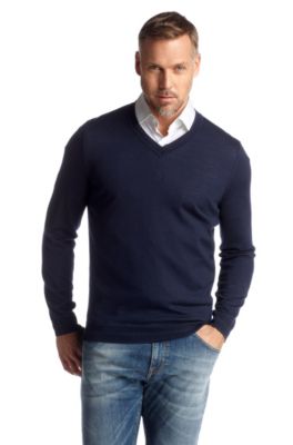 Pure new wool knit sweater 'Nanson'