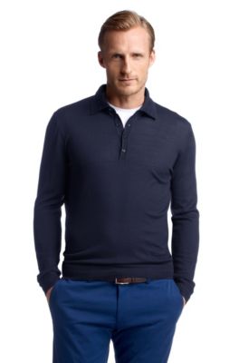 Strick-Polo &acute;Nerino` aus reiner Schurwolle