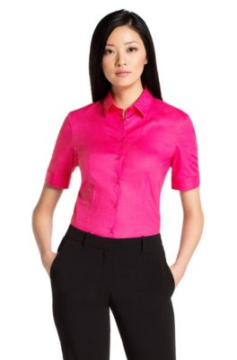 Kurzarm-Bluse &acute;Etriss` aus Baumwoll-Mix