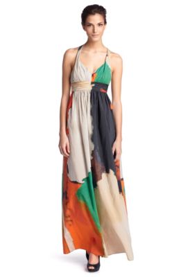 Dress with silk 'Avenna1-W'