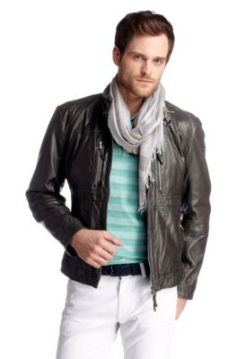 Calfskin leather jacket 'Gento'