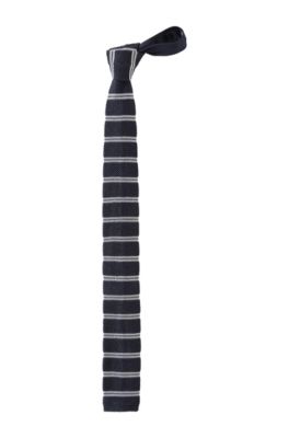 Strickkrawatte &acute;Tie cm 6 knitted` mit Streifen