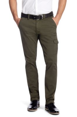 Regular fit cargo trousers with cotton 'Slown-D'